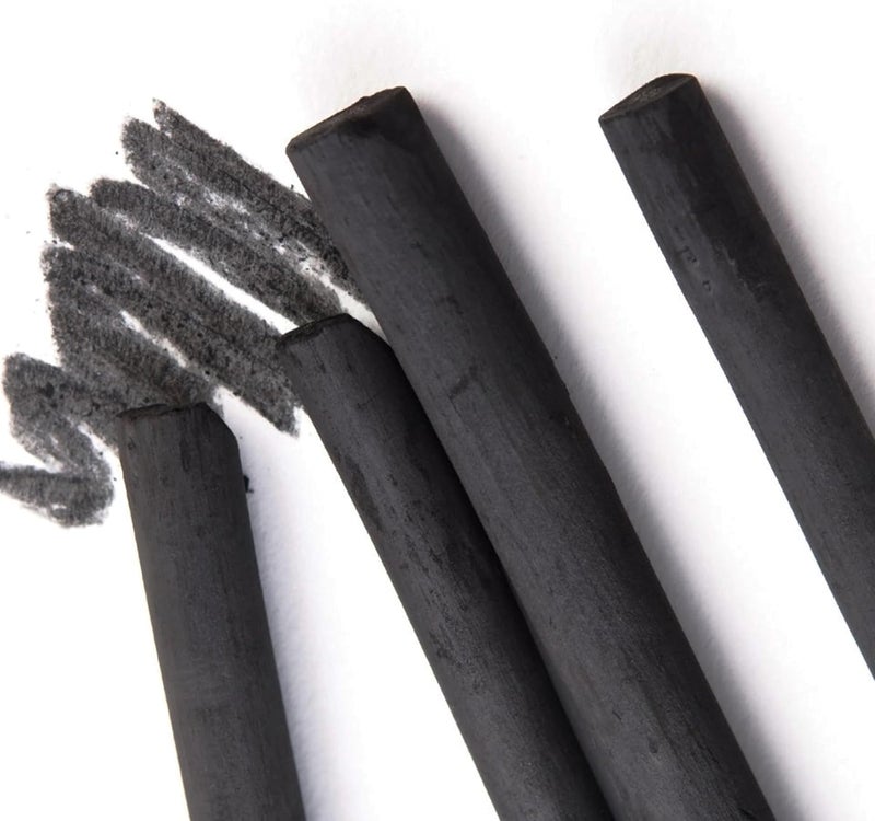 Dlicoda Willow Charcoal Sticks, 18-21MM Jumbo Willow Charcoal Pencils for Artists, Beginners, Students, 2 Pcs Natural Charcoal Stick for Sketching, Drawing, and Shading - Image 4